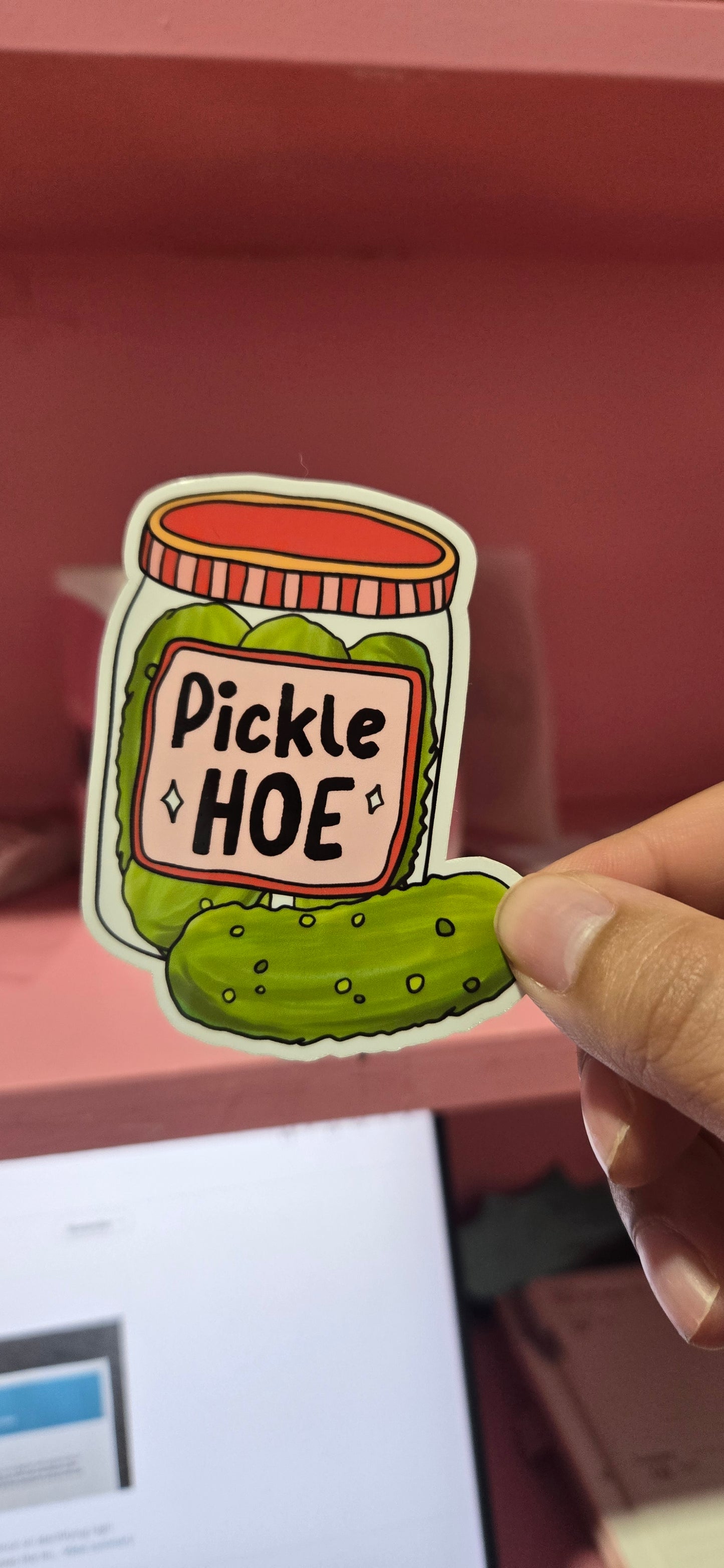 Pickle Hoe Sticker 🤪