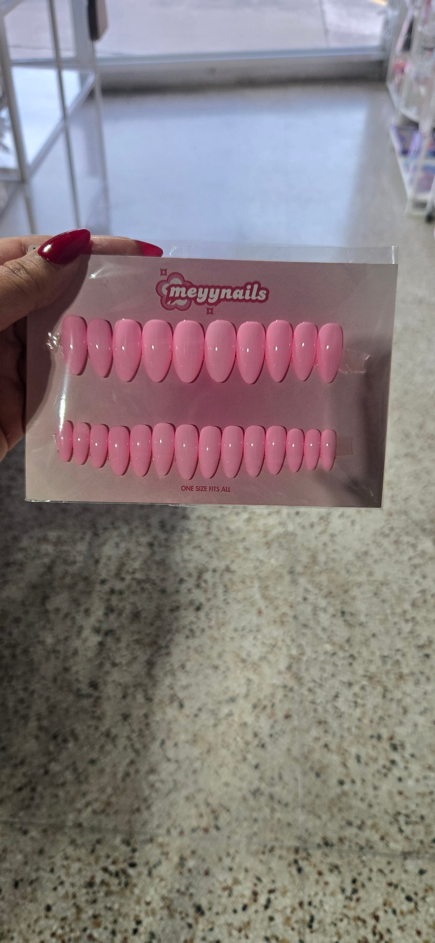 Long Almond Press-On Nails