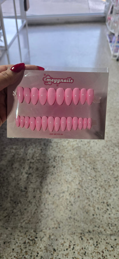 Long Almond Press-On Nails