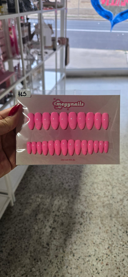 Long Almond Press-On Nails